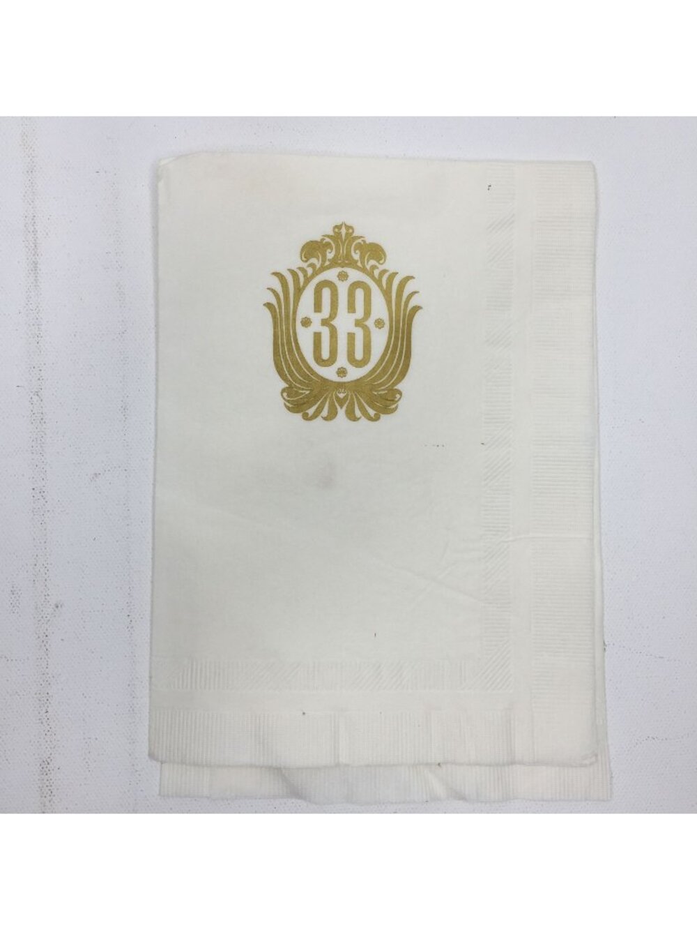Disney Disneyland Club 33 Vintage Napkin Exclusive 90* Edge Printing New Orleans